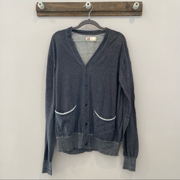 CUTTER & BUCK Grandpa Cardigan Button Down Oversized Slouchy Medium - Picture 4 of 7